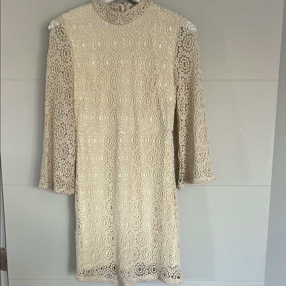 Cooperative Cream Sheath Dress with Bell Sleeves size 4